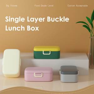 Boîte à lunch portable KJH 800ML à double niveau, sans BPA, en plastique biodégradable, compatible <span class=keywords><strong>lave</strong></span>-<span class=keywords><strong>vaisselle</strong></span>, 2 compartiments pour enfants et adultes - Product Image 1