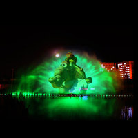 Fontaine à écran d'eau 3D en acier inoxydable de grande taille avec contrôle logiciel programmable, éclairage RGB/laser pour spectacle aquatique et décoration d'événements