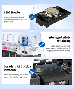 NUEVA Impresora de Tamaño A3 con Mantenimiento Automático, Impresora de Inyección de Tinta para Impresión Directa en Prendas, Impresora L805 - Product Image 6