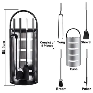 Moderne Cast Smeedijzeren Haard Accessoires Surround Pcs Haard Tool Set