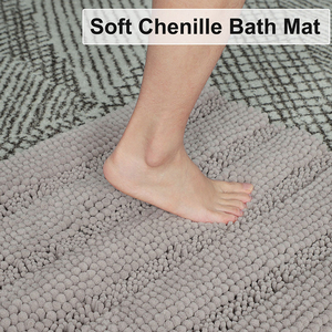 Wholesale Chenille <strong>Bath</strong> <strong>Mat</strong> Anti slip Microfiber Shaggy Chenille <strong>Mat</strong> for Bathroom - Product Image 4