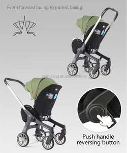 Système de voyage pour bébé 4 en 1 personnalisable, luxe, tissu doux, poussette, grandes roues paysagères, berceau, landau léger - Product Image 5