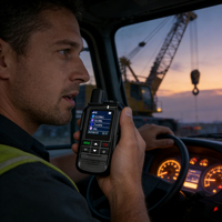 BQ-U6-8 4G POC Walkie Talkie con Tarjeta SIM, Radio Móvil Bidireccional, Intercomunicador Inalámbrico Portátil Global PTT, Resistente al Agua