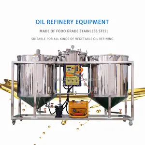 Small Scale Palm oil Crude Refining Equipment of 500kg/Day Sunflower Workshop Oil Refinery Machine