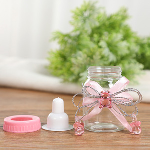 HLC Lovely Bear Bow Milk Bottle Candy Box Elegant Table Decor &amp; Souvenir Gift &amp; <strong>Baby</strong> <strong>Shower</strong> Baptism Newborn Welcome <strong>Party</strong> <strong>Favor</strong> - Product Image 3