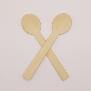 일회용 고급 대나무 밥주걱 일반 사이즈 중국 전통 대나무 숟가락 건강식당용 - Product Image 2