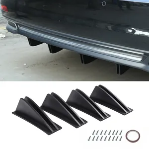 Alerón Trasero para Parachoques de Coche, 4 Piezas, Material ABS Resistente a Impactos, Apto para Instalación Curva - Product Image 1