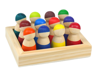 Muñeca Educativa <span class=keywords><strong>de</strong></span> Madera <span class=keywords><strong>Rainbow</strong></span> <span class=keywords><strong>Friends</strong></span>, Juguete Montessori para Niños, Manualidades Familiares, Muñeca Colorida DIY - Product Image 5