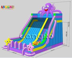 Toboggan Gonflable Thème <span class=keywords><strong>Mer</strong></span> Profonde, Château Gonflable Aquatique, Toboggan Aquatique Extérieur Amusant pour Fêtes d'Enfants - Vente Chaude - Product Image 6