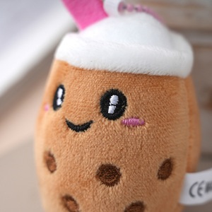 8cm MINI Boba kabarcık çay anahtarlık peluş oyuncaklar karikatür Peluches süt çay bardağı anahtarlık kolye sevimli Plushie doldurma gıda anahtarlık - Product Image 2