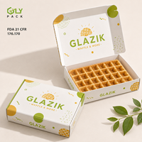 Boîte à gaufres personnalisée de qualité alimentaire avec couvercle, emballage jetable pour gaufres belges, desserts à emporter pour café, boulangerie, restaurant