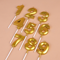 Décoration de gâteau scintillante dorée avec chiffres pour anniversaire, mariage, fête