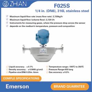 เครื่องวัดอัตราการไหลแบบคอริโอลิสชนิดแยกส่วนชิ้นเดียว รุ่น F025S  วัสดุสแตนเลส 316L ขนาด 1/4" DN6 6 มม.  ระบบระบายน้ำอัตโนมัติ  สำหรับวัดความหนาแน่นของของไหล - Product Image 2