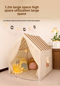 Carpa de Juego Plegable para Niños, Castillo de Princesa, Base Secreta para Niños y Niñas, Interior y Exterior, con Tela de Poliéster - Product Image 2