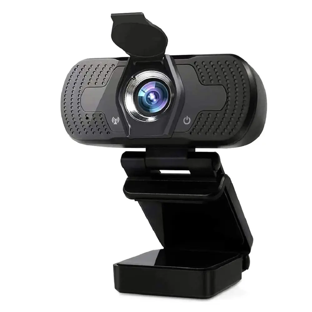 Cámara Web de transmisión de 1080p para ordenador portátil, webcam de enfoque automático con cubierta, transmisión full hd, USB, micrófono de vídeo