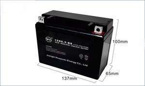 12N6.5 motosiklet pil MF12V6.<span class=keywords><strong>5AH</strong></span> bakım gerektirmeyen uzun ömürlü kurşun-asit pilli motosiklet - Product Image 3