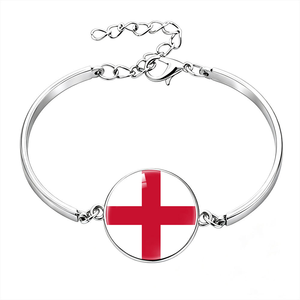Bracelet en métal avec chaîne et drapeau national palestinien personnalisé, bracelet en verre cabochon avec pierre précieuse pour la solidarité culturelle et cadeau souvenir - Product Image 6