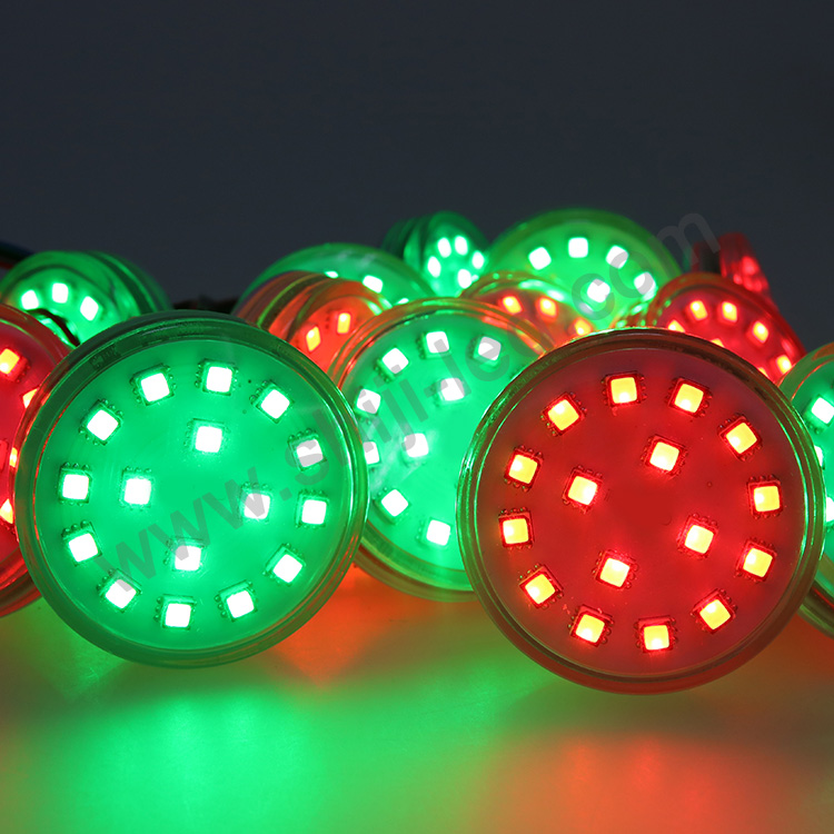 AC24v 60 мм диаметр светодиодный пиксельный свет, 19 мм отверстие, 16 шт. SMD 5050 RGB светодиоды с автоматическим управлением
