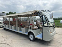 Bus électrique convertible 23 places pour visites touristiques, avec carrosserie métallique haute résistance et autonomie de 100 km, idéal pour parcs et campus