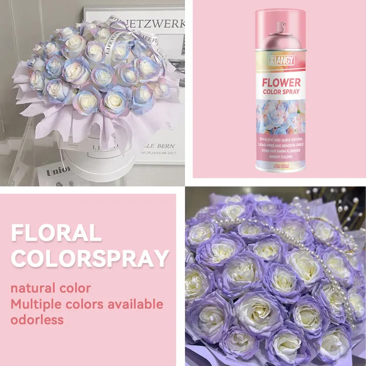Xiangy new color flower spray paint for real fresh flower