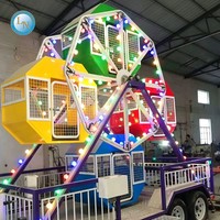 Manèges de parc d'attractions, attractions pour enfants, manège à 10 places, petite grande roue avec remorque à vendre
