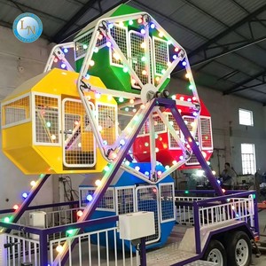 Manèges de parc d'attractions, attractions pour <span class=keywords><strong>enfants</strong></span>, manège à 10 places, petite grande roue avec remorque à vendre - Product Image 4