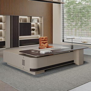 <span class=keywords><strong>Bureau</strong></span> de direction haut de gamme en noyer en <span class=keywords><strong>L</strong></span>, style luxe discret, avec armoire auxiliaire et chaise laquée - Product Image 2
