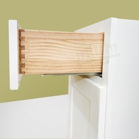 Livraison gratuite Armoires de cuisine de style américain pour appartement américain Armoire de cuisine en bois blanc Shaker pour entrepreneurs en construction