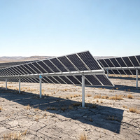 Système de montage au sol solaire 2 MW, composants du système de suivi solaire 1P, entraînement à axe unique, supports de montage de panneaux solaires
