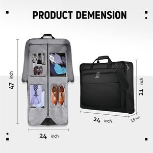 Bolsa de Ropa con Diseño Geométrico Naranja, Personalizable con Logotipo, a Prueba de Polvo y Humedad, para Trajes y Vestidos - Product Image 3