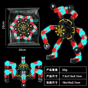 Sáng giải nén sáng biến dạng chuỗi ngón tay robot Con quay hồi chuyển tự làm cơ khí fidgeting rotator fidgeting đồ chơi - Product Image 3