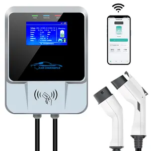 ID4 Wallbox EV Charger7kw with Wifi APP EV Charger OEM X8 IP65 Tesla Nema Gen 2 Mobile Connector Smart Adapter LEVEL 2 / Mode 2