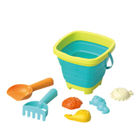 Ensemble de jouets de plage pliables en plastique, arrosoir de dessin animé, seau à sable, moules à sable animaux pour enfants de 2 à 7 ans, unisexe, pour tout-petits, extérieur