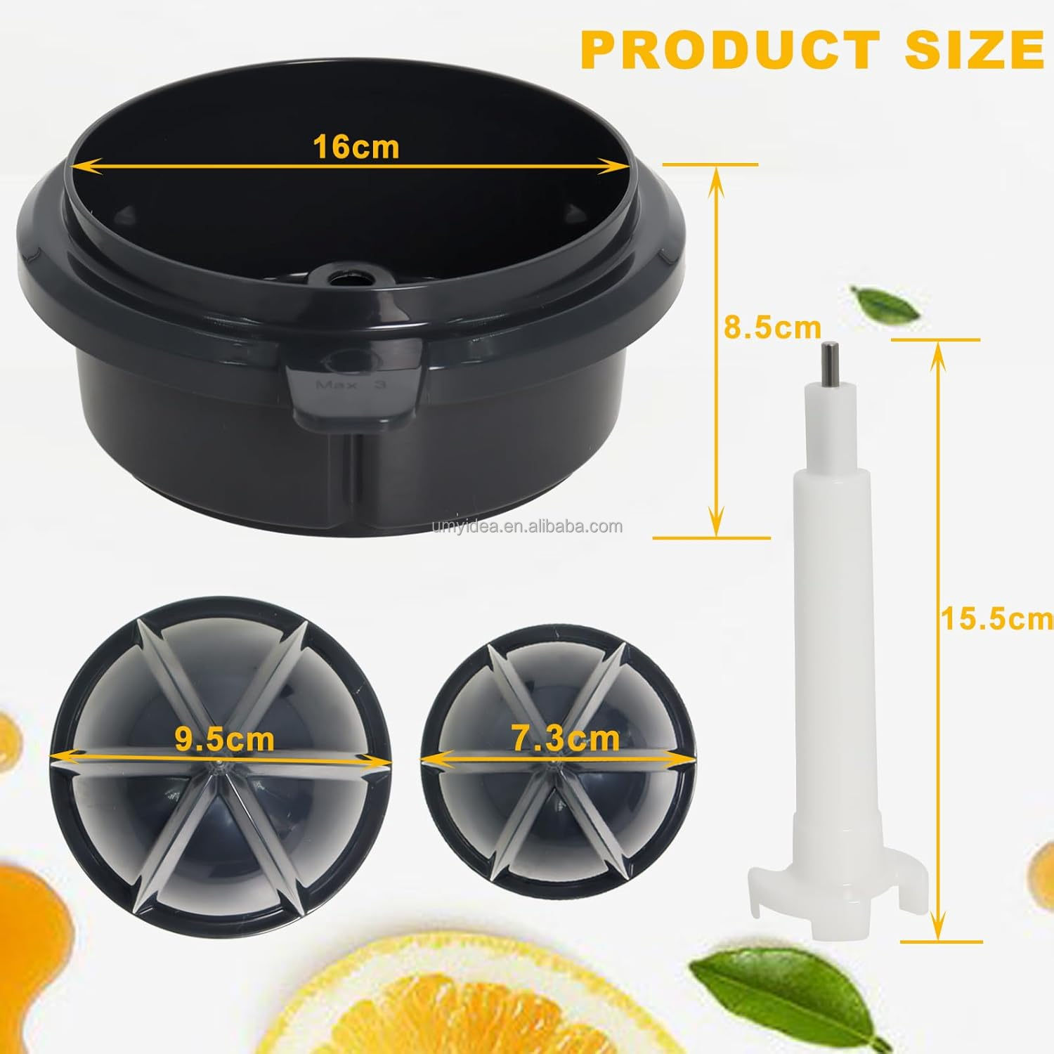 Thermomix juego de exprimidor de plástico naranja