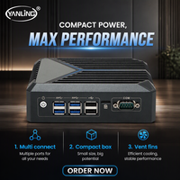 Yanling J6412 Nouveau Mini-ordinateur Industriel DDR4 Linux PC Quad Core Démarrage Automatique Montage sur Rail DIN Sans Ventilateur