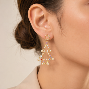 Orecchini a Forma di Albero di Natale, Gioielli di Moda per Donne - Product Image 2