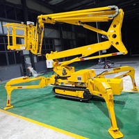 Plataforma Elevadora Compacta Todoterreno HESHENGTAI HST de 10m, 14m, 16m y 20m, Tipo Araña, Articulada, con Orugas, Diésel, para Espacios Reducidos