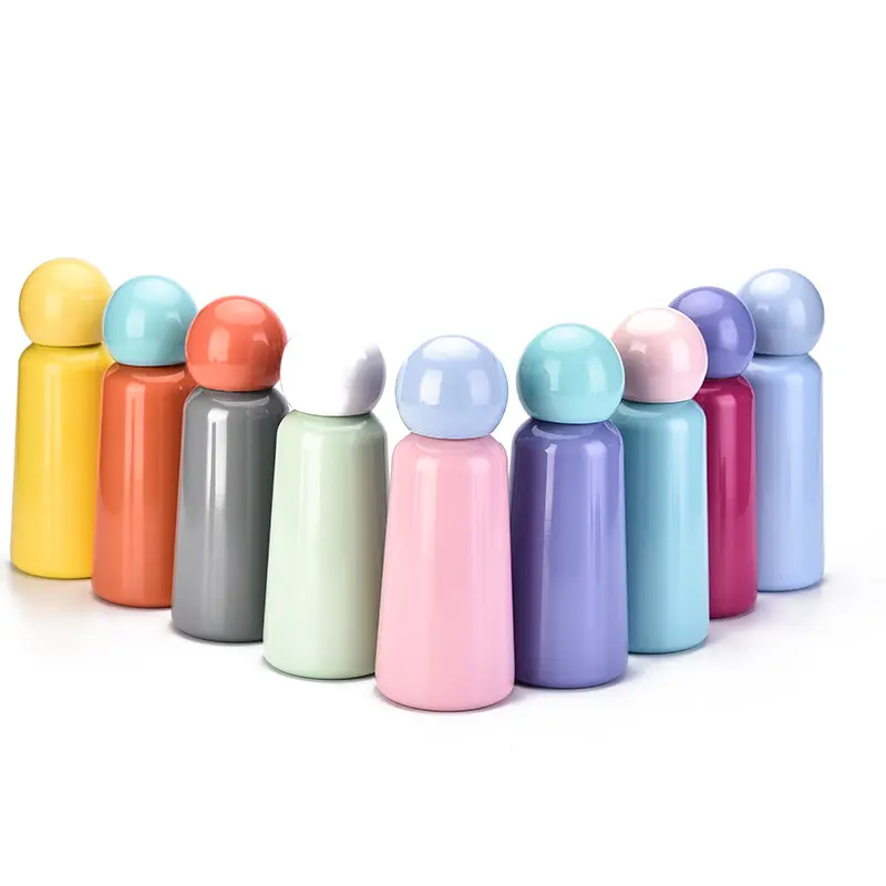 Neue produkte 350ml isolierte vakuum edelstahl wasser flasche, tragbare geschenk tassen thermische vakuum glaskolben