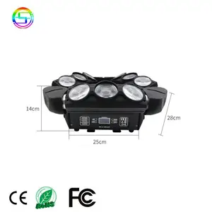 Shang cheng FACTORY Preis 9 Eyes Spider 9x12w RGBW 4 in1 Beam Moving Head Light Bühnen licht