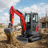LIVRAISON GRATUITE Mini-excavatrice 3,5 tonnes, 1 tonne, 2 tonnes, moteur Kubota, pelle, EPA, fabricants chinois personnalisés, en stock