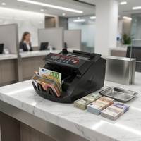 Compteuse de billets Pst avec écran LCD, qualité bancaire, haute vitesse, capacité de 300 pièces, reconnaissance automatique des devises, certifiée ROHS, UV/MG