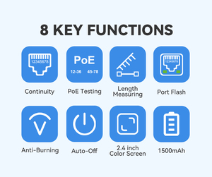 Probador de Cables de Red NOYAFA NF-8504, RJ45 CAT5 CAT6, Rastreador de Cables, Buscador de Líneas POE, 1 Año de Garantía - Product Image 2