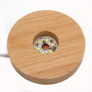 Fermacarte inciso al Laser <span class=keywords><strong>immagine</strong></span> in vetro 3D 7 colori regali scultura Souvenir Home Decor Moon wood Stand Crystal Ball Led lamp - Product Image 3
