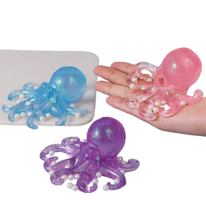 CHENXI Hot Selling Colorful Octopus Kids Fidget <b>Toys</b> Soft Marine Animal <b>Mochi</b> Stress Relieving <b>Toy</b> for Ages 8+ Unisex - Product Image 1