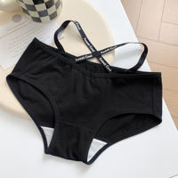 Braguitas de Algodón para Mujer, Estilo Europeo y Americano, con Letras Sexys, Finas, Transpirables, para Mujeres Jóvenes