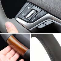 Upgrade Setir Kemudi Kulit Kayu Volante untuk Toyota Landcruiser Land Cruiser LC200 LC 200 120 150 Prado FJ150 FJ200 Tundra