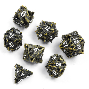 Cadre en alliage de zinc émail solide mdn RPG jeu ensemble dés en métal polyédriques - Product Image 1