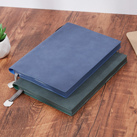 Carnet en cuir nubuck A5 personnalisé avec logo, journal d'affaires, agenda, coffret cadeau personnalisé disponible, toucher doux et confortable