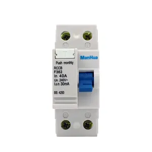 ManHua F362 40A 240VAC 30mA 2P corrente residua interruttore protezione da perdite elettriche RCCB RCBO