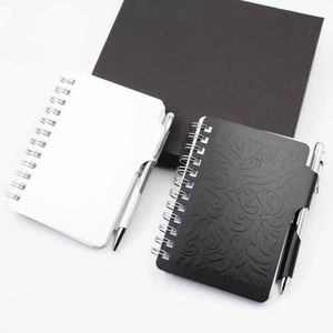 Hot-selling Aluminum Portable Notepad, Aluminum Shell <b>Notebook</b> with Pen, Metal Shell Aluminum Coil <b>Notebook</b> - Product Image 2